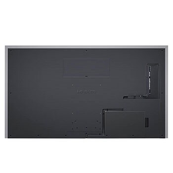 Rückansicht des LG OLED evo AI G4 4K Smart Wand-TVs mit aufgeräumtem Kabelmanagement und flacher Wandmontage