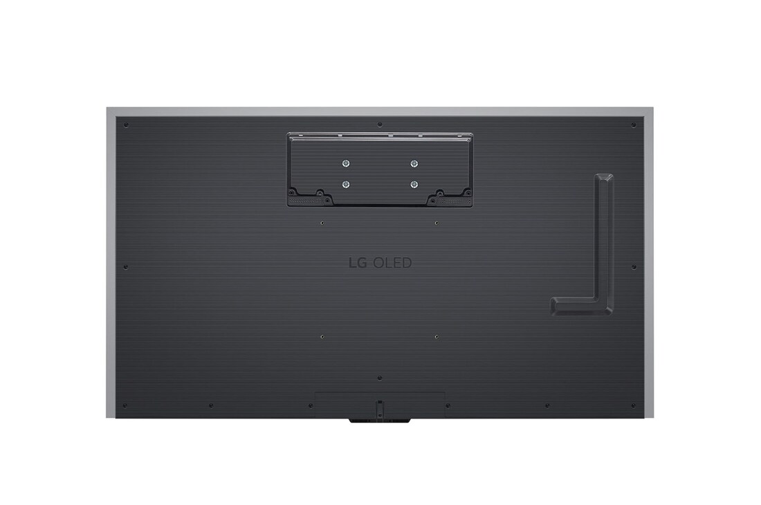 Rückansicht des LG OLED evo AI M4 4K Smart TV Fernsehers mit Wandhalterungsschnittstelle.