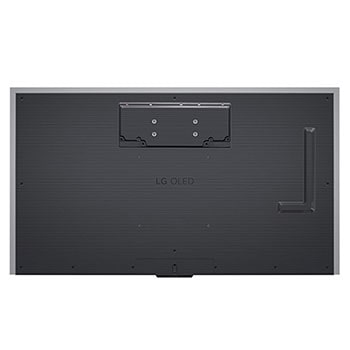 Rückansicht des LG OLED evo AI M4 4K Smart TV Fernsehers mit Wandhalterungsschnittstelle.