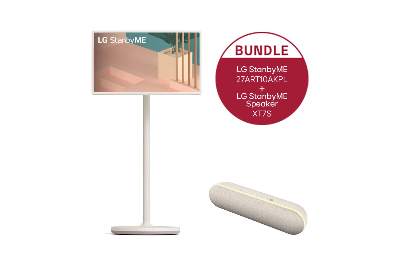 Vorderseite von LG StanbyME &#43; LG StanbyME Speaker XT7S 27ART10AKPL.XT7S