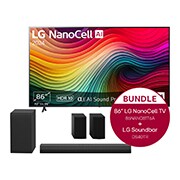 LG 86 Zoll 4K LG NanoCell Smart TV NANO81 + 4.1 Soundbar DS40TR mit 400 Watt, 86NANO81T6A.DS40TR