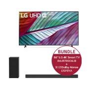 LG 86 Zoll LG 4K Smart UHD TV UR78 + 3.1.2 Dolby Atmos® Soundbar mit 440 Watt, 86UR78006LB.DSP8YA