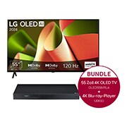 LG 55 Zoll LG OLED B4 4K Smart TV + 4K Blu-ray-Player mit Dolby Atmos®, OLED55B49LA.UBK80