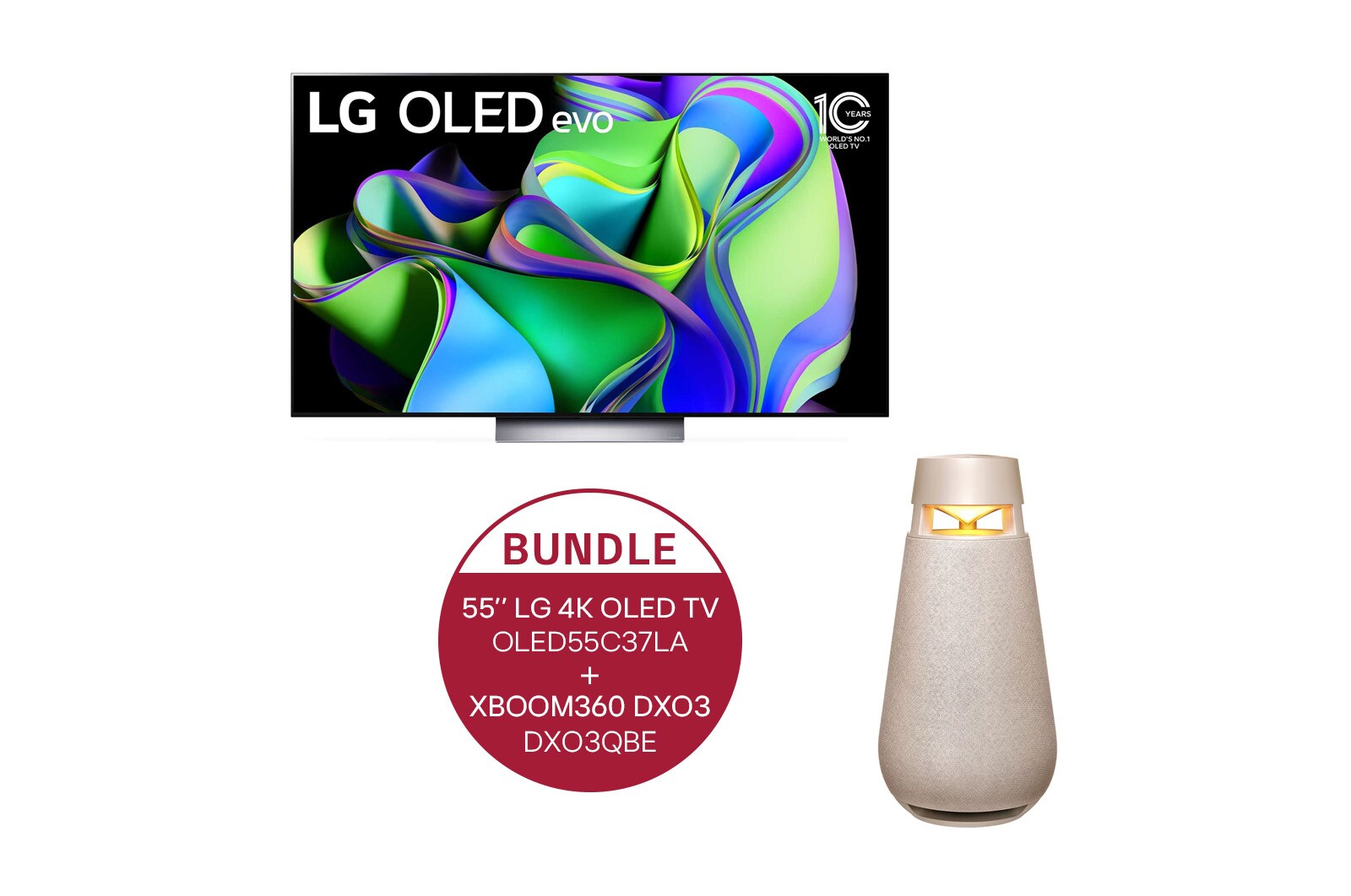 LG 55" LG 4K OLED evo TV + XBOOM360 DXO3, OLED55C37LA.DXO3QBE