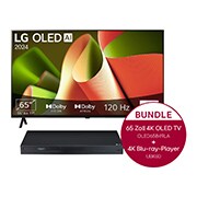 LG 65 Zoll LG OLED B4 4K Smart TV + 4K Blu-ray-Player mit Dolby Atmos®, OLED65B49LA.UBK80