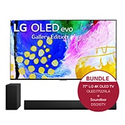 LG 77 Zoll LG 4K OLED evo TV G2 + 3.1 Kanal LG TV Soundbar DSG10TY mit Dolby Atmos , OLED77G29LA.DSG10TY