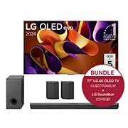 LG 77 Zoll LG OLED evo G4 4K Smart TV + 9.1.5 Dolby Atmos® Soundbar mit 810 Watt, OLED77G48LW.DS95QR