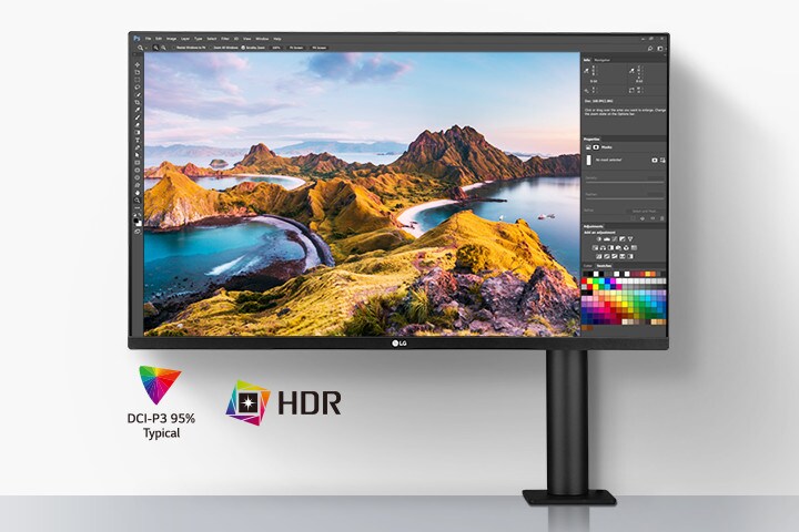 UHD 4K IPS Display: Klares und großes Display für angenehme Ansicht, 31,5 Zoll IPS Display, DCI-P3 95% Typical, HDR.	