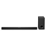 Frontansicht der LG Soundbar DS90TY und des Subwoofers