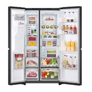 LG Side-by-Side Kühlschrank  (B, 623L, 179cm hoch) mit Eis-, Crushed Ice- und Wasserspender & internem Wassertank | GSLE91EVAB, GSLE91EVAB