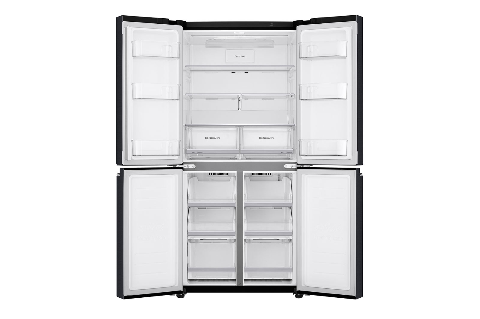 LG SLIM Multi-Door Kühlschrank (E, 530L, 178,7 cm hoch) mit Eis-, Crushed Ice- und Wasserspender & internem Wassertank | GMB844MC4E, GMB844MC4E