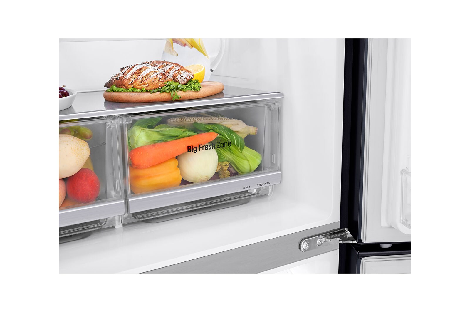 LG SLIM Multi-Door Kühlschrank (E, 530L, 178,7 cm hoch) mit Eis-, Crushed Ice- und Wasserspender & internem Wassertank | GMB844MC4E, GMB844MC4E