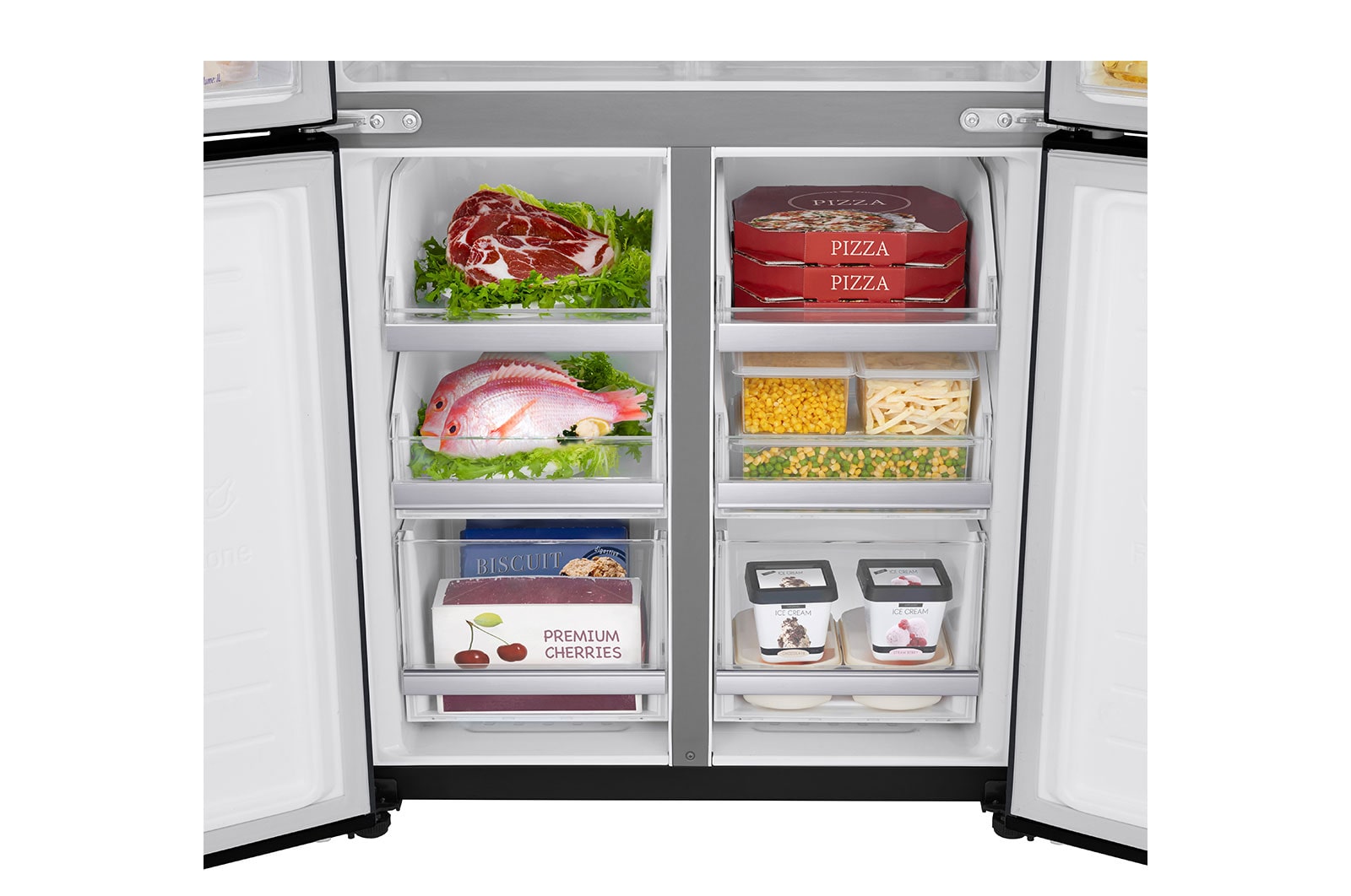 LG SLIM Multi-Door Kühlschrank (E, 530L, 178,7 cm hoch) mit Eis-, Crushed Ice- und Wasserspender & internem Wassertank | GMB844MC4E, GMB844MC4E