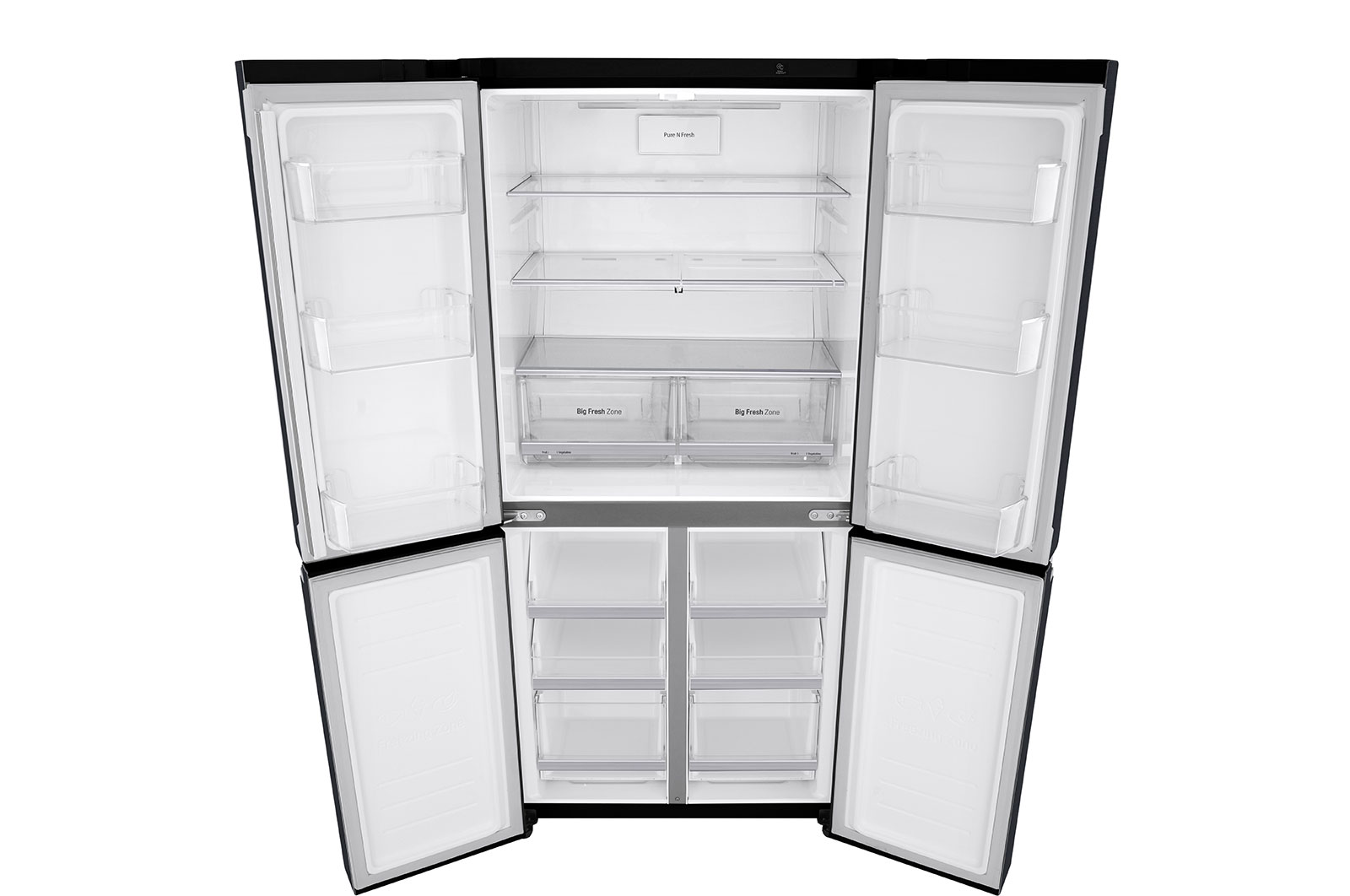 LG SLIM Multi-Door Kühlschrank (E, 530L, 178,7 cm hoch) mit Eis-, Crushed Ice- und Wasserspender & internem Wassertank | GMB844MC4E, GMB844MC4E