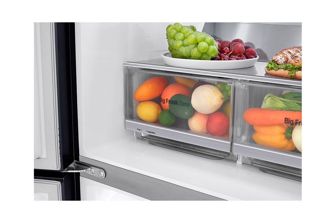 LG Slim Multi-Door Kühlschrank mit InstaView® (E, 530L, 178,7 cm hoch) | GMQ844MC5E, GMQ844MC5E