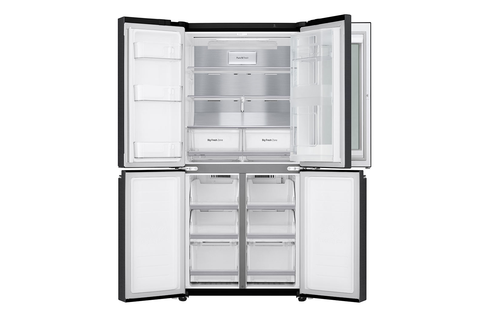 LG Slim Multi-Door Kühlschrank mit InstaView® (E, 530L, 178,7 cm hoch) | GMQ844MC5E, GMQ844MC5E