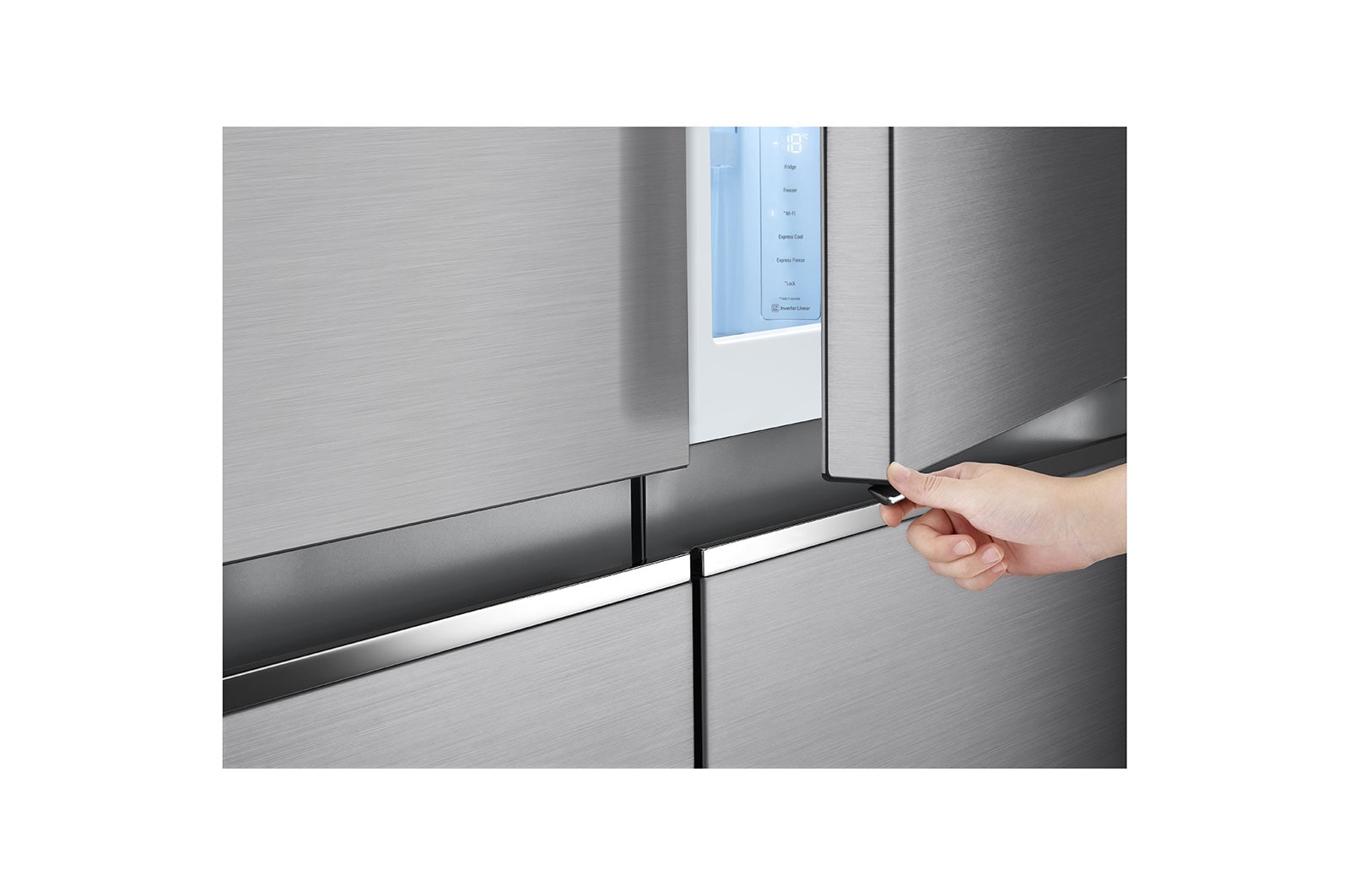 LG Side-by-Side mit InstaView Door-in-Door® | 655 Liter Kapazität | Energieeffizienzklasse E | Platinum Silver | GSQV90PZAE, GSQV90PZAE