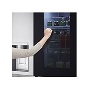 LG Side-by-Side Kühlschrank mit InstaView Door-in-Door® (E, 635L, 179 cm hoch ) mit Eis-, Crushed Ice- und Wasserspender, Festwasseranschluss & Craft Ice | GSXV90BSDE, GSXV90BSDE