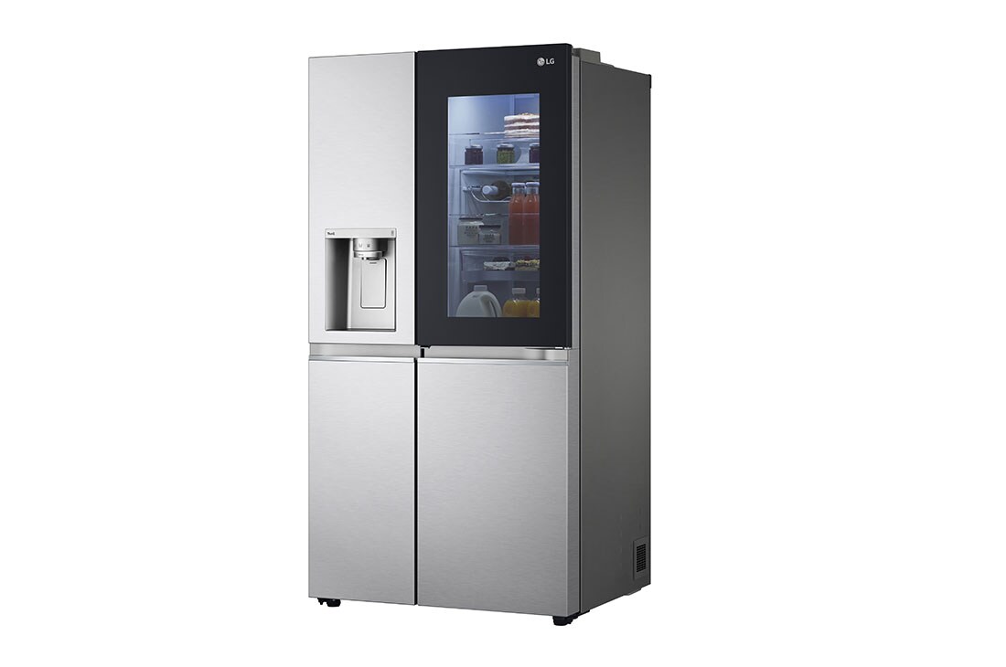 LG Side-by-Side Kühlschrank mit InstaView Door-in-Door® (E, 635L, 179 cm hoch ) mit Eis-, Crushed Ice- und Wasserspender, Festwasseranschluss & Craft Ice | GSXV90BSDE, GSXV90BSDE