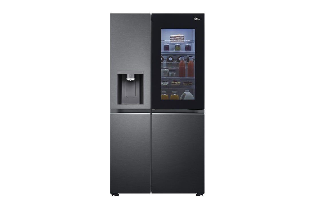 LG Side-by-Side Kühlschrank mit InstaView Door-in-Door® (E, 635L, 179cm hoch) mit Eis-, Crushed Ice- und Wasserspender, Festwasseranschluss & Craft Ice | GSXV90MCDE, GSXV90MCDE