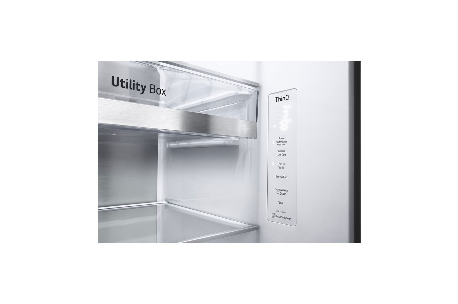 LG Side-by-Side Kühlschrank mit InstaView Door-in-Door® (E, 635L, 179cm hoch) mit Eis-, Crushed Ice- und Wasserspender, Festwasseranschluss & Craft Ice | GSXV90MCDE, GSXV90MCDE