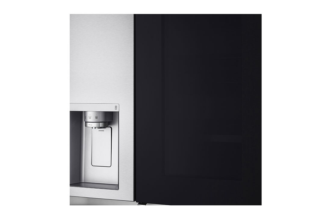 LG Side-by-Side Kühlschrank mit InstaView Door-in-Door® (E, 635L, 179cm hoch) mit Eis-, Crushed Ice- und Wasserspender & internem Wassertank | GSXV91BSAE , GSXV91BSAE