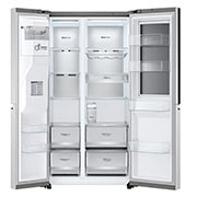 LG Side-by-Side Kühlschrank mit InstaView Door-in-Door® (E, 635L, 179cm hoch) mit Eis-, Crushed Ice- und Wasserspender & internem Wassertank | GSXV91BSAE , GSXV91BSAE