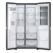 LG Side-by-Side Kühlschrank mit InstaView Door-in-Door® (E, 635L, 179cm hoch) mit Eis-, Crushed Ice- und Wasserspender & internem Wassertank | GSXV91MCAE , GSXV91MCAE