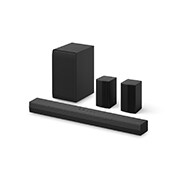 Schrägansicht der LG Soundbar DS40T und des Subwoofers