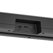 Schrägansicht der Rückseite der LG Soundbar DS40T