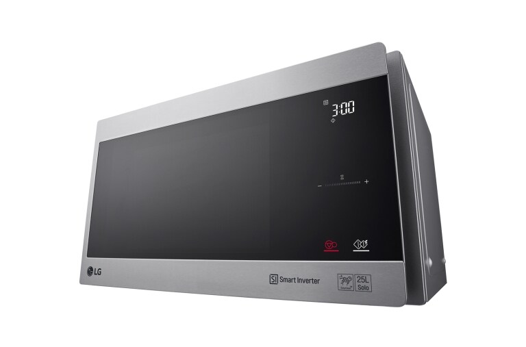 LG Solo-Mikrowelle Noble Steel (25 L, 1000 Watt) mit Smart Inverter Technologie & EasyClean | MS2595CIS, MS2595CIS