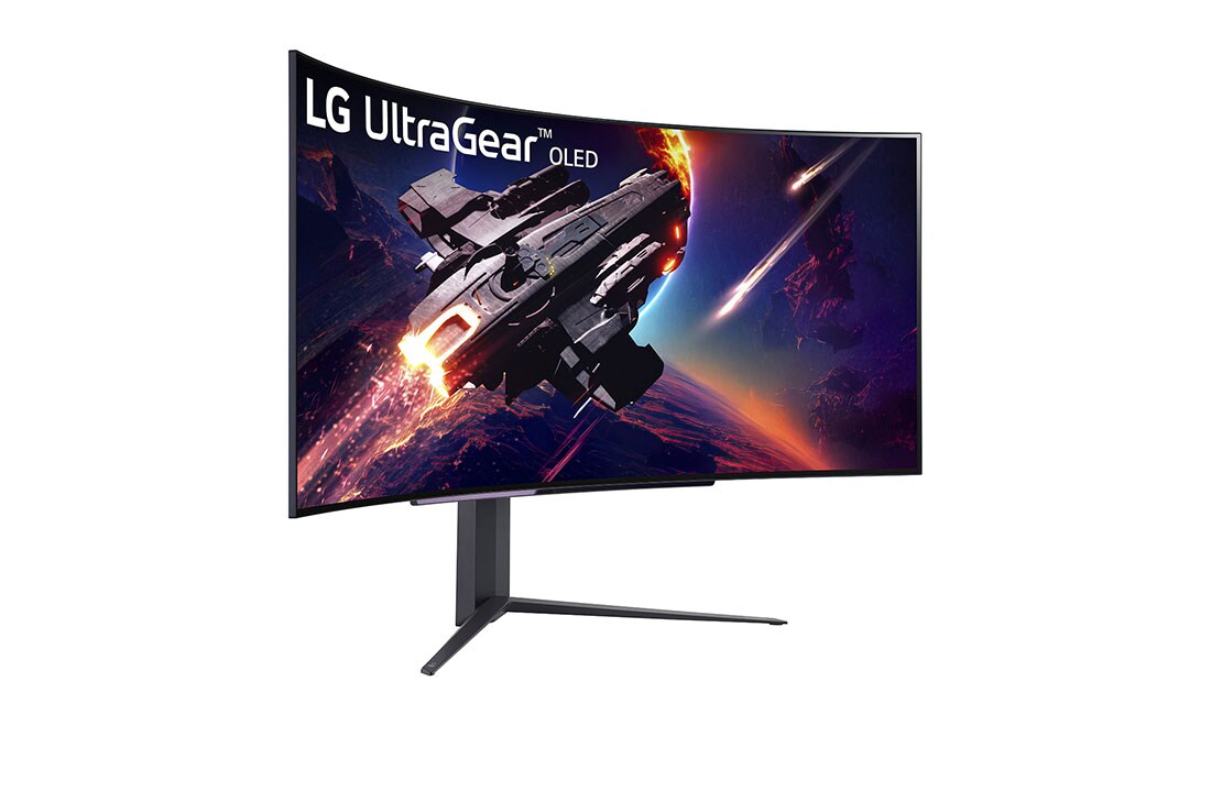 LG UltraGear™ 45 Zoll OLED Curved Gaming Monitor mit 0.03ms, 240Hz, WQHD Auflösung, HDR10, 45GR95QE