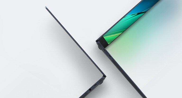 ultraschlankes Gehäuse und ultraleichtes Gewicht.