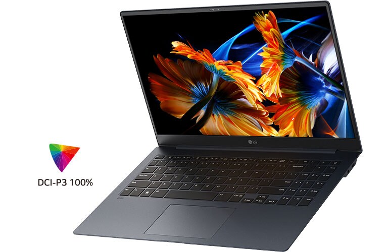 farbiges Bild mit Laptop.