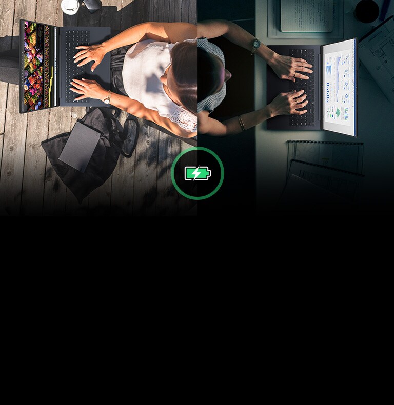 Der Benutzer kann das gram den ganzen Tag lang benutzen, ohne es aufzuladen.