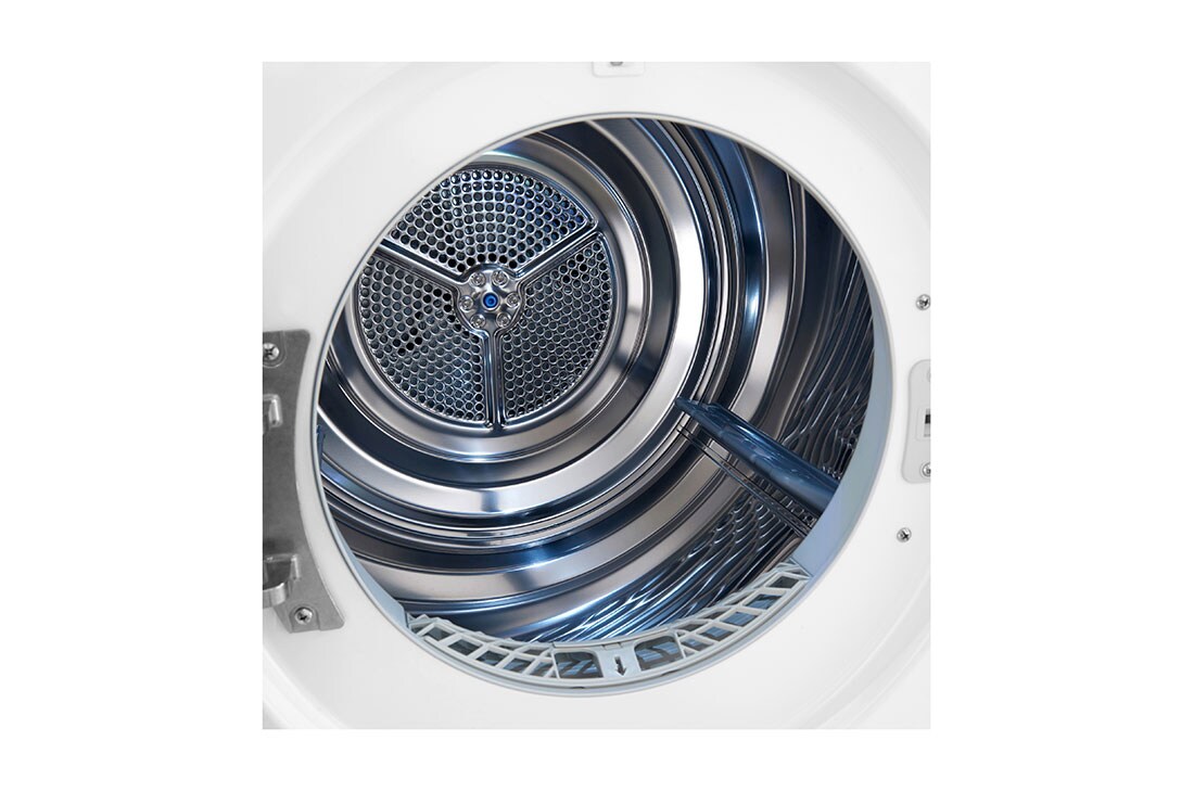 LG Trockner Weiß (C, 9 kg) mit Dual Inverter Wärmepumpentechnologie & selbstreinigendem Kondensator I RT90V9W, RT90V9W