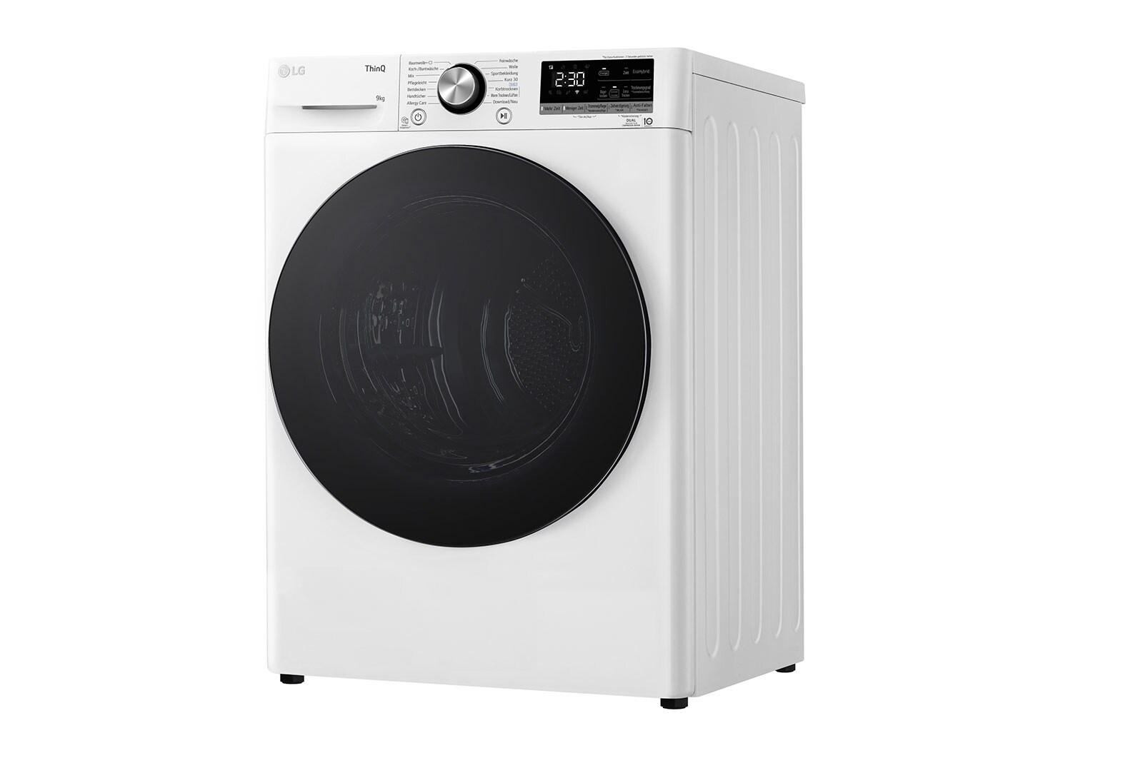 LG Trockner Weiß (9 kg, EEK A+++) mit Dual Inverter Wärmepumpentechnologie & selbstreinigendem Kondensator | RT90V9W, RT90V9W