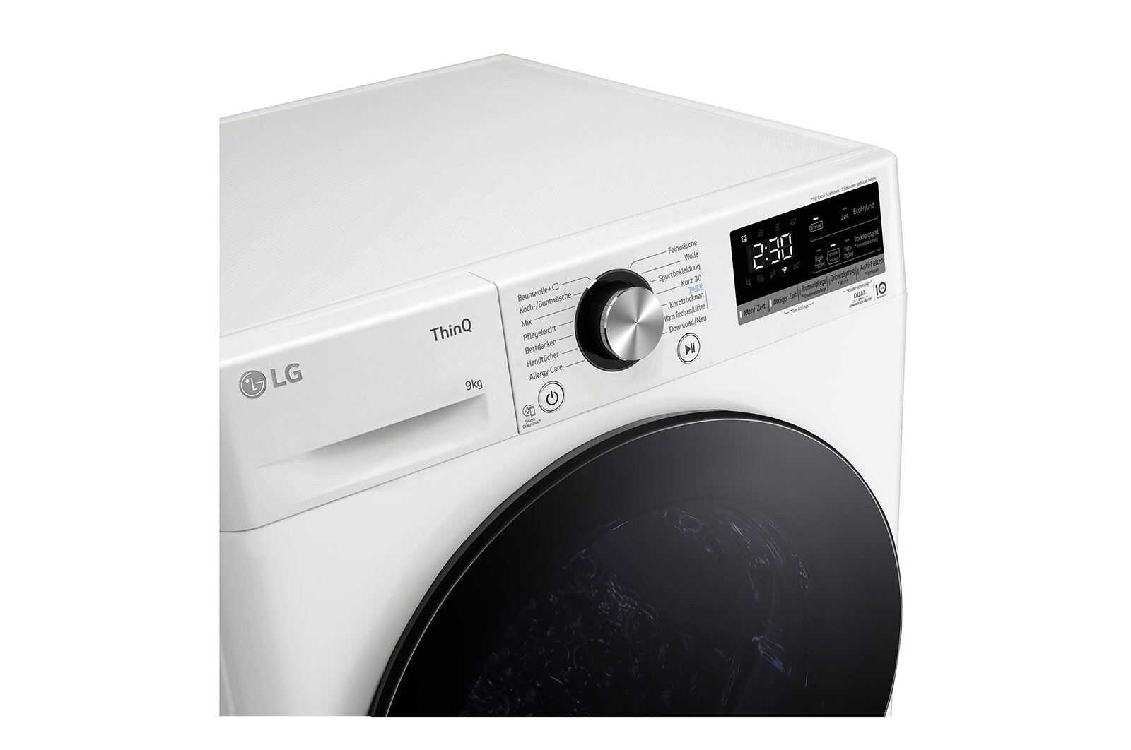 LG Trockner Weiß (9 kg, EEK A+++) mit Dual Inverter Wärmepumpentechnologie & selbstreinigendem Kondensator | RT90V9W, RT90V9W