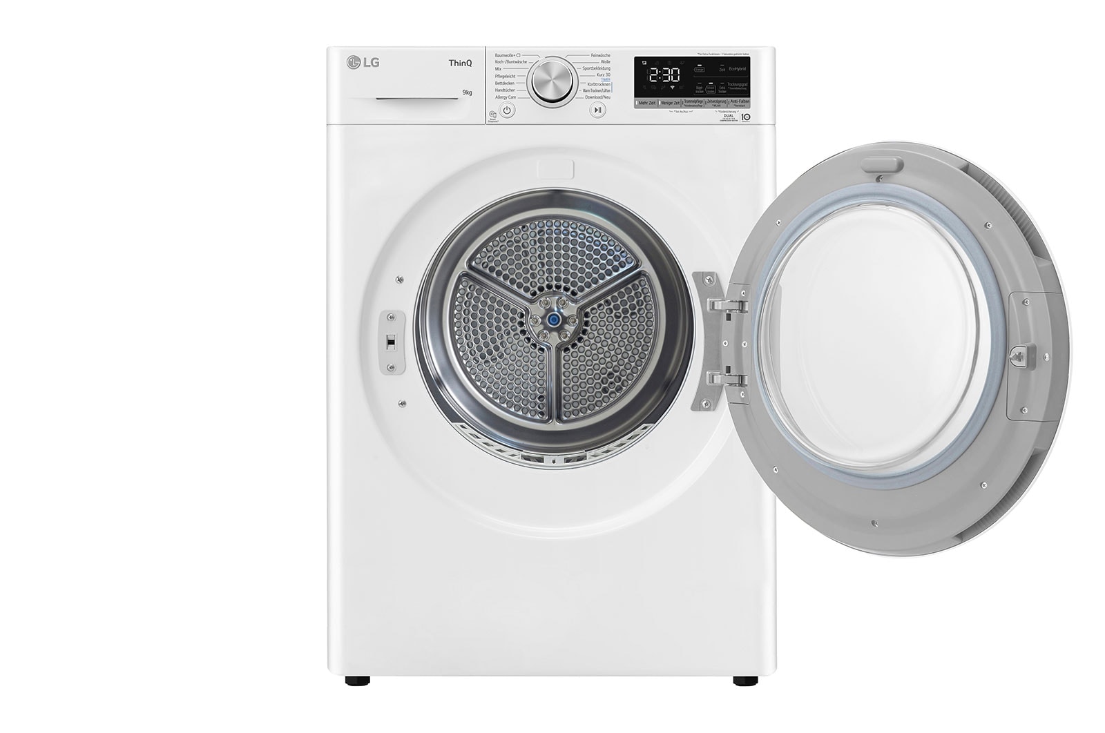 LG Trockner Weiß (A+++, 9 kg) mit Dual Inverter Wärmepumpentechnologie & selbstreinigendem Kondensator I V9R09TC, V9R09TC