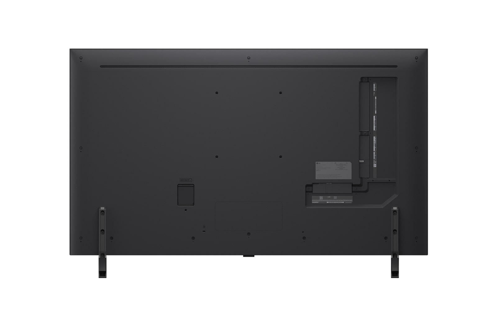 Rückansicht des LG QNED evo TV