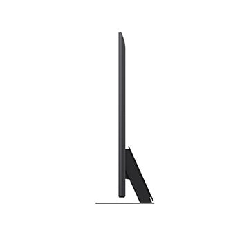 Seitenansicht von links des LG QNED evo TV 