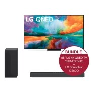 65 Zoll LG 4K QNED TV 65QNED816RE und LG Soundbar DS60Q Bundle