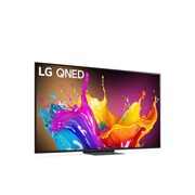 Leicht abgewinkelte Seitenansicht des LG QNED TV, QNED86