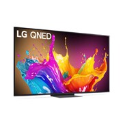 Leicht abgewinkelte Seitenansicht des LG QNED TV, QNED85