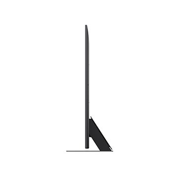 Seitenansicht von links des LG QNED evo TV 