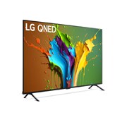 Leicht abgewinkelte Seitenansicht des LG QNED TV, QNED89