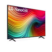 Slightly-angled left-facing side view of LG NanoCell TV