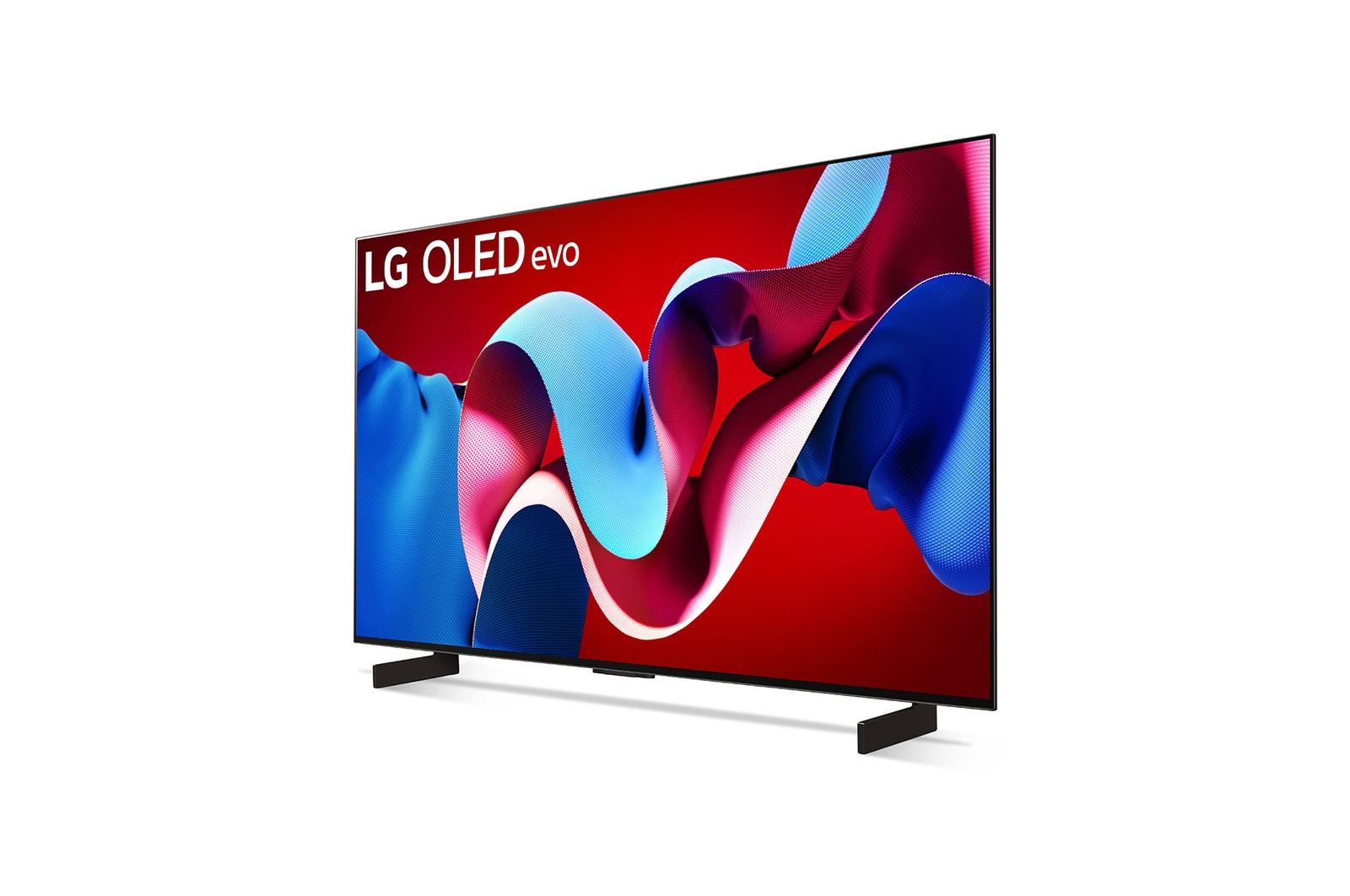 Nach links gerichtete Seitenansicht des LG OLED evo TV C4