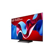 Nach links gerichtete Seitenansicht des LG OLED evo TV C4