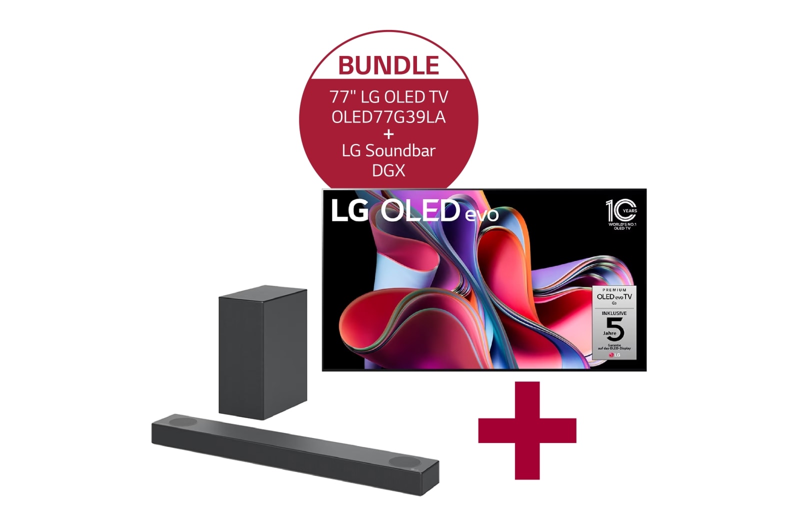 77 Zoll LG OLED TV OLED77G39LA und LG Soundbar DGX Bundle